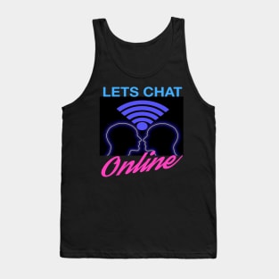 Lets Chat Online Vintage 90's / 2000's Retro Internet Graphic Tank Top